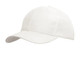 A white sports ripstop cap with a curved brim and a logo on the front.