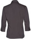 A women's Teflon executive shirt in dark grey, featuring 3/4 sleeves and a simple collar. Includes a branding logo.