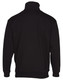 A black 1/2 zip collar fleecy jumper, featuring a simple design and a back view.