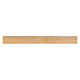A bamboo 30cm ruler in a natural wood finish with numbered markings for measurement.