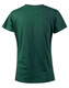 A green ladies' cotton semi-fitted tee displayed from the back, featuring a smooth finish and a casual style.