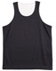 A black kids' basketball singlet featuring a mesh design and a basic sleeveless cut. It has a logo on it.