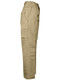 Stout fit cargo pants in khaki with multiple pockets on the leg and an overall straight design.