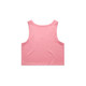 A pink crop singlet with a simple design and no visible logos or branding. A pink crop singlet with a simple design and no visible logos or branding.