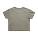 A khaki cropped t-shirt with a simple design and no visible branding on the back. A khaki cropped t-shirt with a simple design and no visible branding on the back.