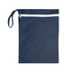 A navy blue Cosi Wet Bag with a white zipper and a convenient handle.  A navy blue Cosi Wet Bag with a white zipper and a convenient handle.