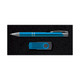 A pen and a USB flash drive are presented in a black gift box, designed as part of the Bellman Gift Set.