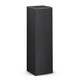 A sleek black box with a smooth finish, designed to hold a product, possibly a vacuum bottle.