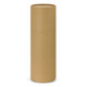A drink bottle in a cylindrical, kraft paper packaging. The bottle is insulated and features a simple design.
