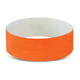 An orange Tyvek event wristband designed for exhibitions and events.
