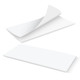 A horizontal note pad featuring 25 white leaves, with one leaf partially turned over, displaying a clean and simple design.