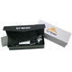 A black and silver box containing a Trekk Torch with Compass, featuring a logo on the packaging.