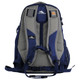 A navy and grey High Sierra Access 17 46L computer backpack with padded straps and mesh side pockets.