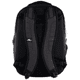 A black laptop backpack with padded shoulder straps and a sleek design, featuring a logo.