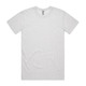 A light grey T-shirt with short sleeves and a round neck. It features a logo on the tag.