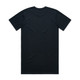 A black Classic Plus Tee [+5cm] featuring a simple design and a logo on the back.