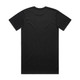 A black Classic Plus Tee with a simple design and a logo on the back, ideal for casual wear.