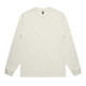 A long-sleeve T-shirt in a light grey colour with a logo on it.