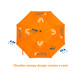 An orange sports umbrella featuring a double-canopy design and a logo.