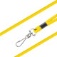 A yellow poly rope lanyard with a metal clip for attachment, featuring a sleek, simple design.