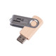 Metal Swivel Wooden Flash Drive