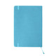 A5 PU cover notebook in a vibrant turquoise colour, featuring a subtle texture and a bookmark ribbon.
