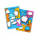 A5 full-colour wiro binding notebook featuring a vibrant comic speech bubble design in blue, pink, yellow, and orange.