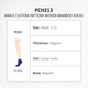 Ankle bamboo socks in a custom pattern, suitable for adults size 7-12, featuring a regular thickness and design.