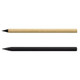 A pair of pens featuring a kraft paper exterior in brown and a sleek black finish, both with inkless tips.
