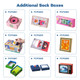 A collection of various decorative sock boxes in different colours and designs, each showcasing unique patterns and styles.