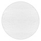 A round, full-colour beach towel in white with a textured surface, featuring a logo.
