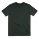 A dark green women's T-shirt with short sleeves and a round neckline. It features a logo on the label.