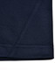 A navy polo shirt featuring a contrasting sleeve and collar design, with visible stitching details. A navy polo shirt featuring a contrasting sleeve and collar design, with visible stitching details.