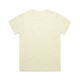 A pale yellow t-shirt featuring a plain back and a logo tag.
