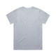 A light blue t-shirt with a simple design and a logo on the back.