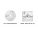 Two water bags are displayed: a circular one and a square one, both made of a shiny, silver material.