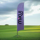 Medium(70.4*300cm) Angled Feather Banners 13ft