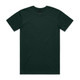 A dark green T-shirt with a classic crew neckline and short sleeves. It features a brand logo.
