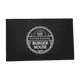 A black menu cover with the text "Burger House" and a burger graphic, featuring a decorative border.