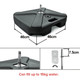 A black water base with measurements of 46cm x 46cm, designed to hold up to 15kg of water.