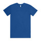 A blue Basic Tee featuring a crew neck and short sleeves. The shirt has a logo on the label.
