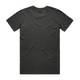 A dark grey t-shirt featuring a plain back design and a logo. Suitable for casual wear. A dark grey t-shirt featuring a plain back design and a logo. Suitable for casual wear.