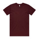 A burgundy Basic Tee with a standard crew neck and short sleeves, featuring a small logo tag.