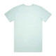 A light mint green t-shirt featuring short sleeves and a plain back. The shirt has a simple logo.