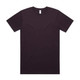 A black t-shirt with a crew neckline, featuring a logo on the label area.