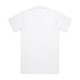 A plain white polo shirt with short sleeves, featuring a collared neckline and no visible branding.