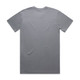 A grey classic t-shirt featuring a plain back design and short sleeves.