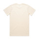 A beige Classic Tee featuring a plain design and a simple fit, with a logo on the back.