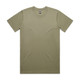 A classic olive green T-shirt with a round neckline and short sleeves, featuring a logo on the label.