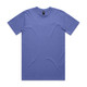 A purple classic tee with short sleeves and a round neckline. The shirt features a logo at the collar.